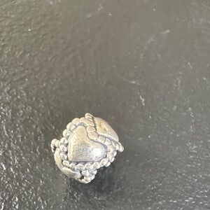 Pandora Silver Heart Beaded Charm